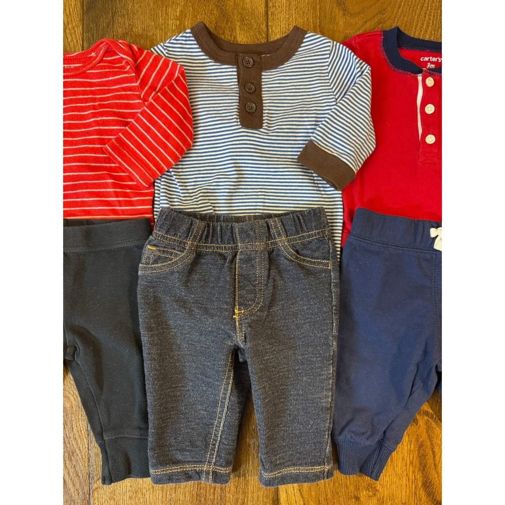 Baby Boy 3 Months Outfits Lot Jeans Pants Bodysuits Shirts‎ Clothes Bodysuits - Picture 5 of 13